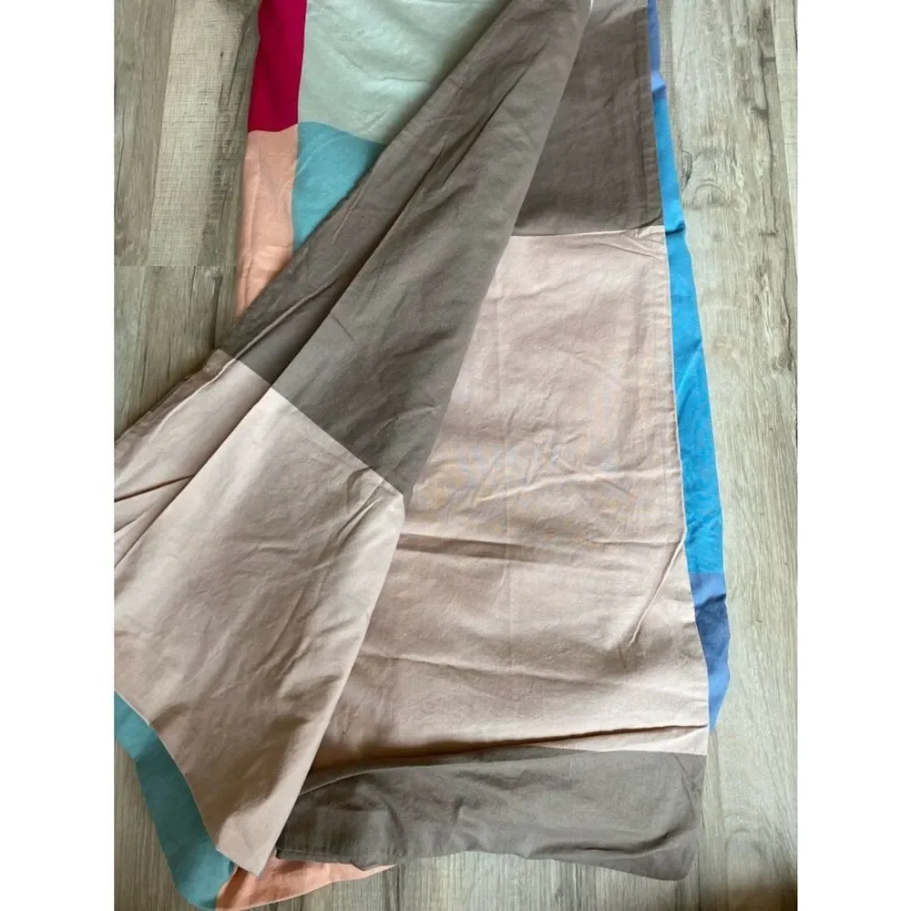 IKEA Cotton Duvet Cover in Multi-Colored Squared